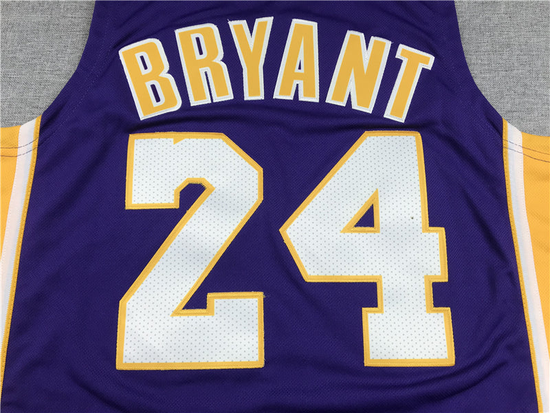 Men's Los Angeles Lakers Kobe Bryant Purple Hardwood Classics Authentic Jersey