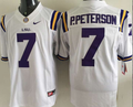 Men's LSU Tigers Patrick Peterson White Player Game Jersey