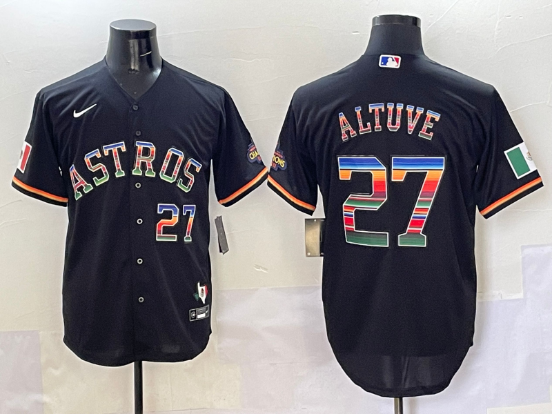 Men's Houston Astros Jose Altuve Black Player Jersey