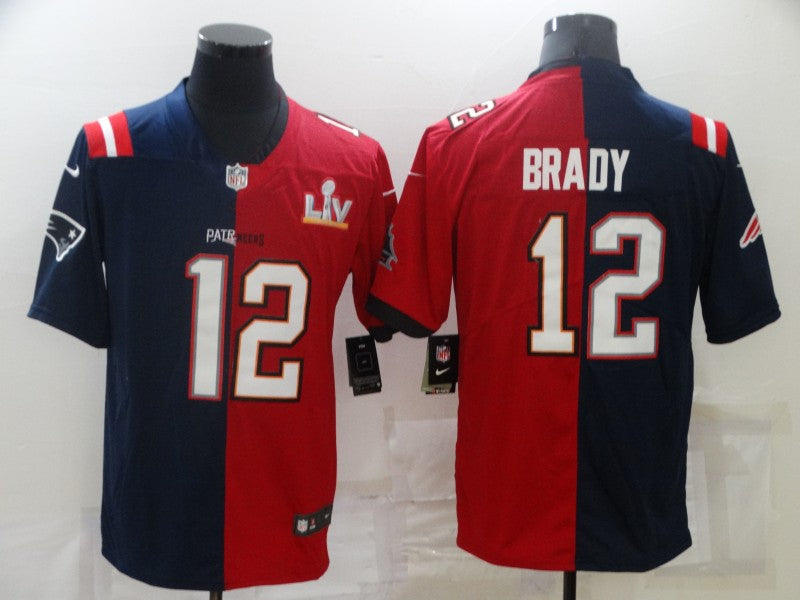 Men's New England Patriots Tom Brady Navy/Red Game Jersey