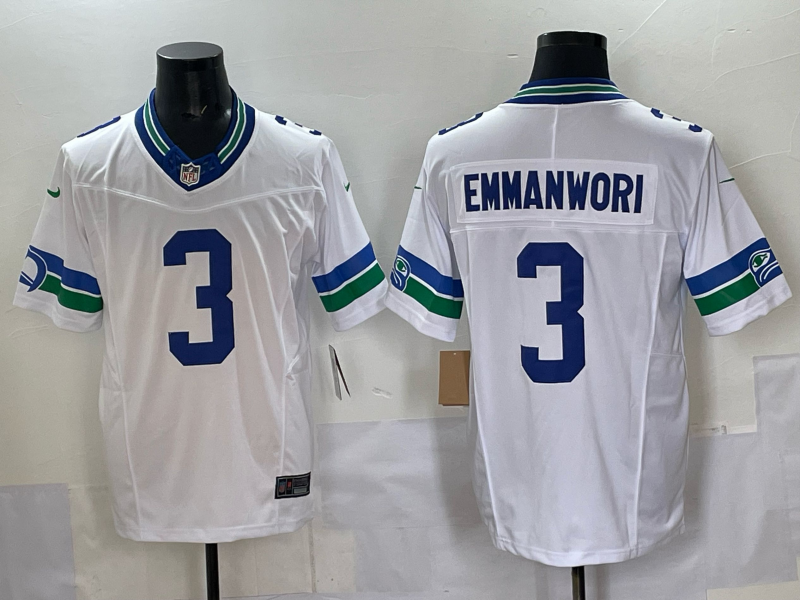 Men's Seattle Seahawks Nick Emmanwori White Alternate Game Jersey