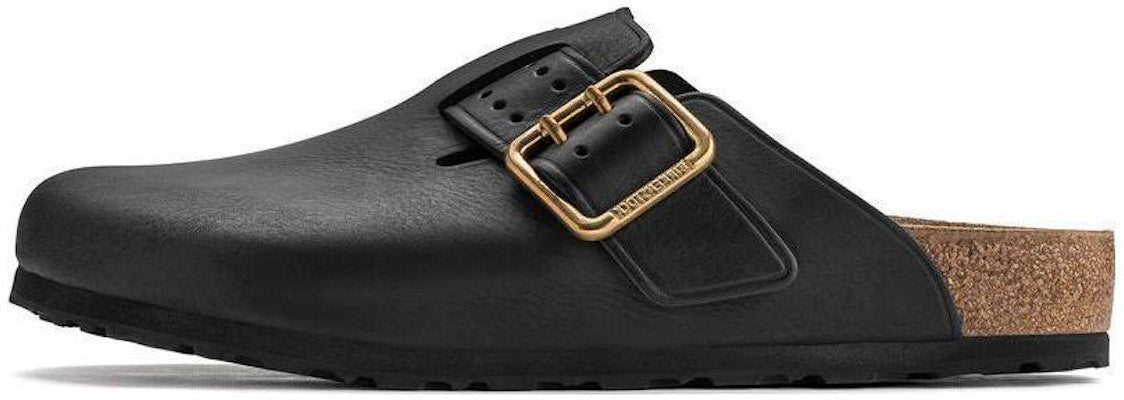 Birkenstock Boston Bold Leather 1022626 Narrow Fit Black Sandals