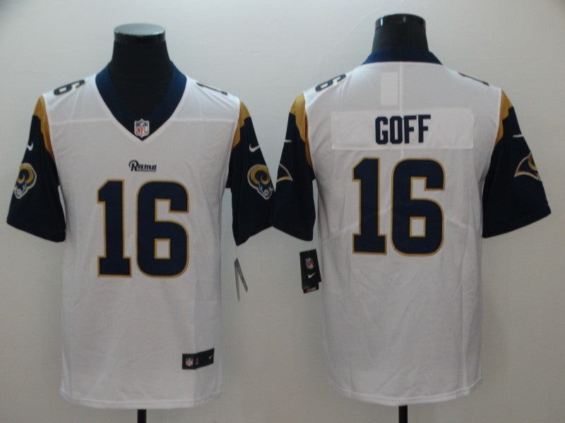 Men's Los Angeles Rams Jared Goff White Game Jersey