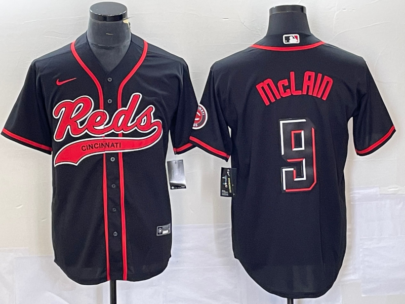 Men's Cincinnati Reds Matt McLain Black Replica Player Jersey Joint Edition