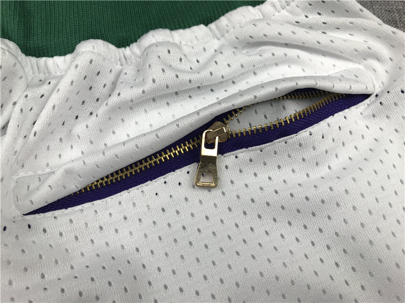 Men's Boston Celtics White Basketball Retro Shorts