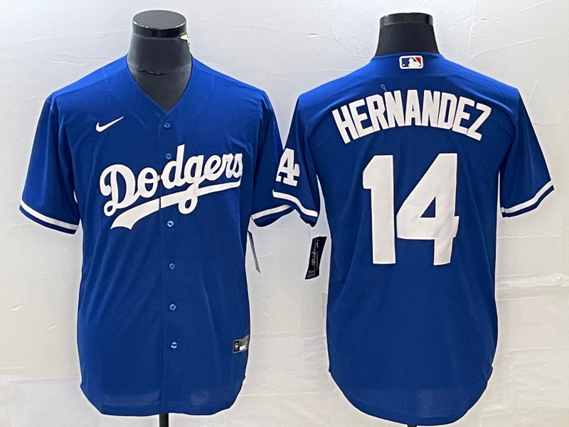Men's Los Angeles Dodgers Enrique Hernandez Blue Replica Baseball Jersey