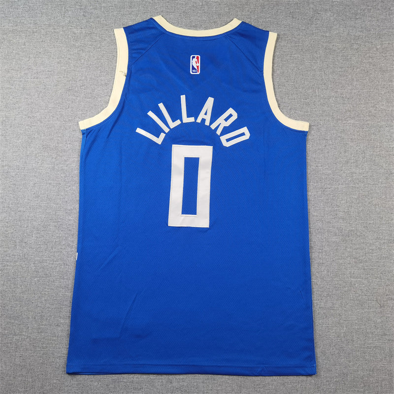 Men's Milwaukee Bucks Damian Lillard Royal 2024/25 Swingman Player Jersey - City Edition
