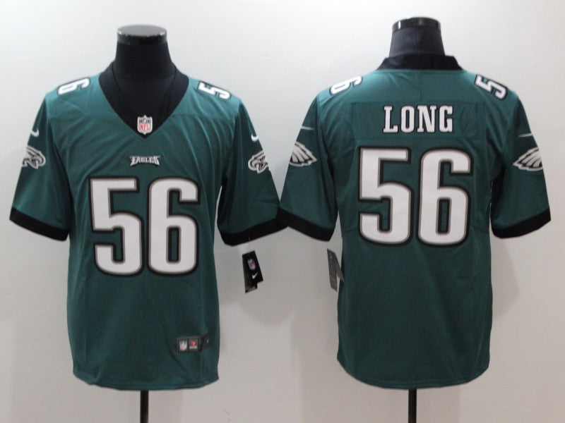 Men's Philadelphia Eagles Chris Long Midnight Green Game Jersey