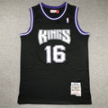 Men's Sacramento Kings Peja Stojakovic Black Hardwood Classics Swingman Jersey