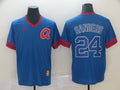 Men's Atlanta Braves Deion Sanders Blue Replica Player Jersey