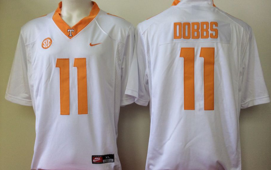 Men's Tennessee Volunteers Josh Dobbs White Player Game Jersey