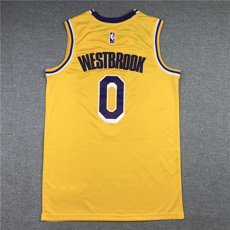 Men's Los Angeles Lakers Russell Westbrook Gold 2020/21 Fast Break Player Jersey