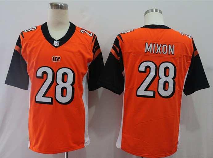 Men's Cincinnati Bengals Joe Mixon Orange Game Jersey