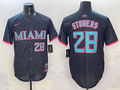 Men's Miami Marlins Kyle Stowers Black 2025 City Connect Limited Jersey