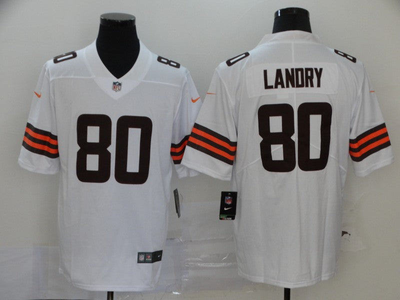 Men's Cleveland Browns Jarvis Landry White Player Game Jersey