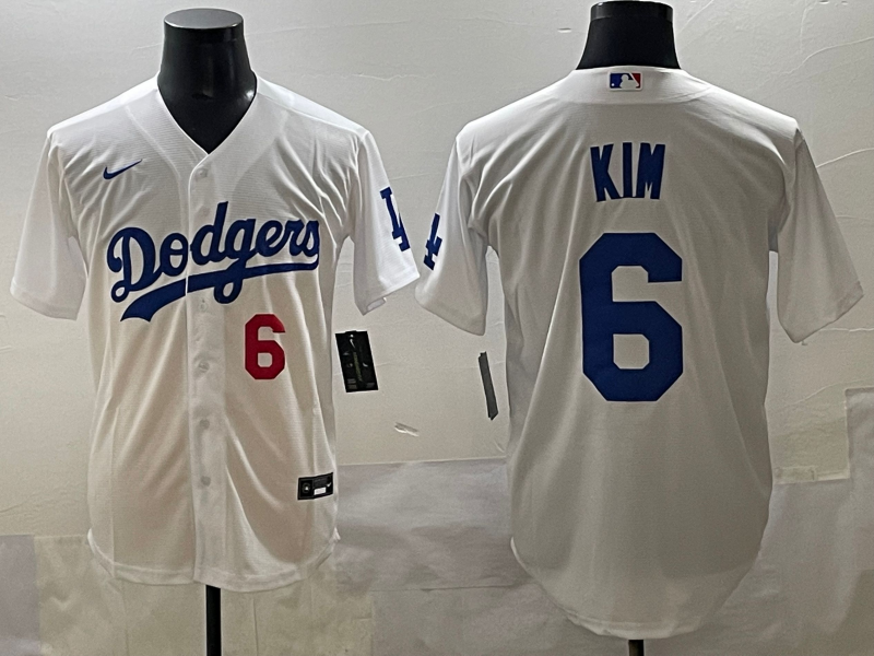Men's Los Angeles Dodgers Hyeseong Kim White Home Replica Player Jersey