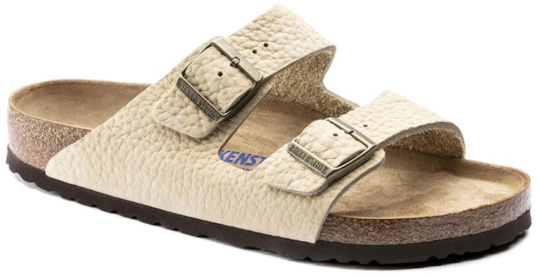 Birkenstock Arizona Natural Leather 1018938 Cream Slide Sandals