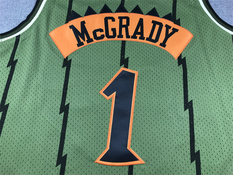 Men's Toronto Raptors Tracy McGrady Army Green 1998-99 Hardwood Classics Swingman Jersey
