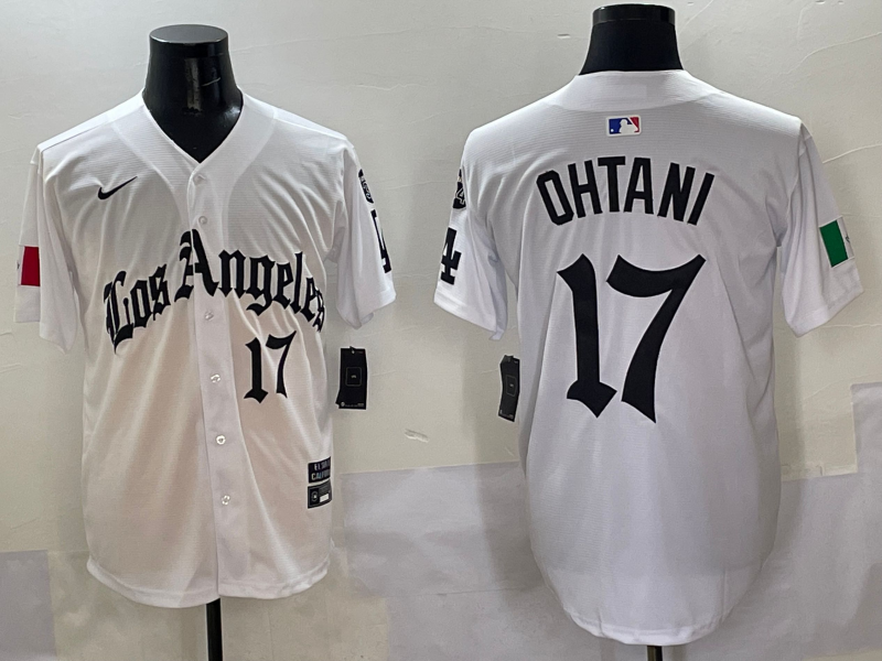 Men's Los Angeles Dodgers Shohei Ohtani White Team Game Player Jersy