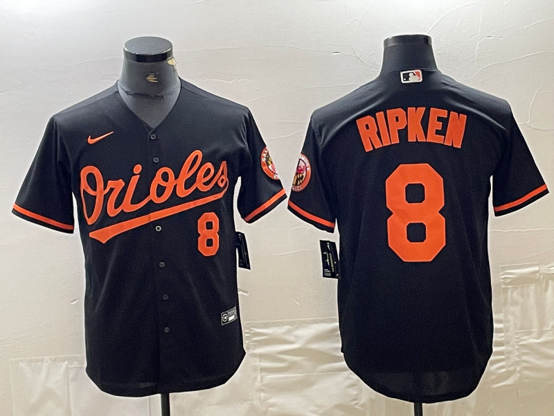 Men's Baltimore Orioles Cal Ripken Jr. Black Replica Baseball Jersey
