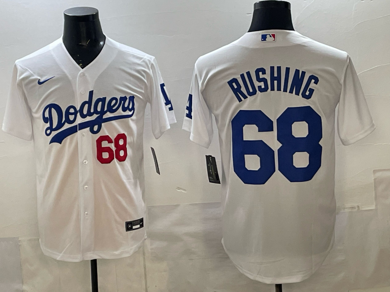 Men's Los Angeles Dodgers Jack Rushing White Home Replica Player Jersey