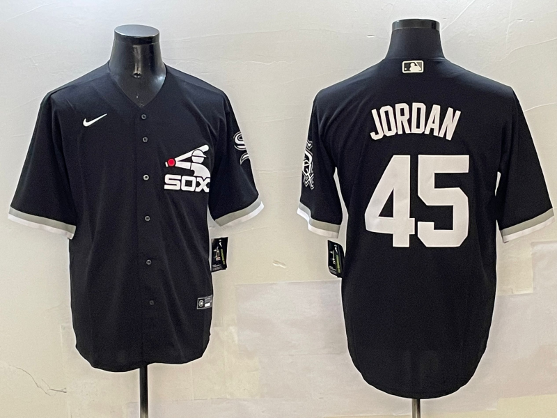 Men's Chicago White Sox Michael Jordan Black Limited Player Jersey