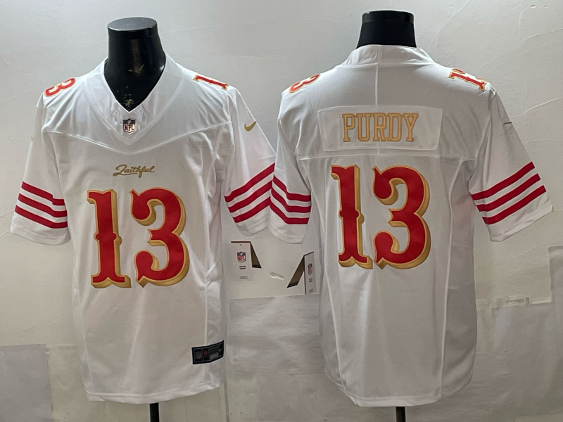 Men's San Francisco 49ers Brock Purdy White 2025 Rivalries Collection Game Jersey