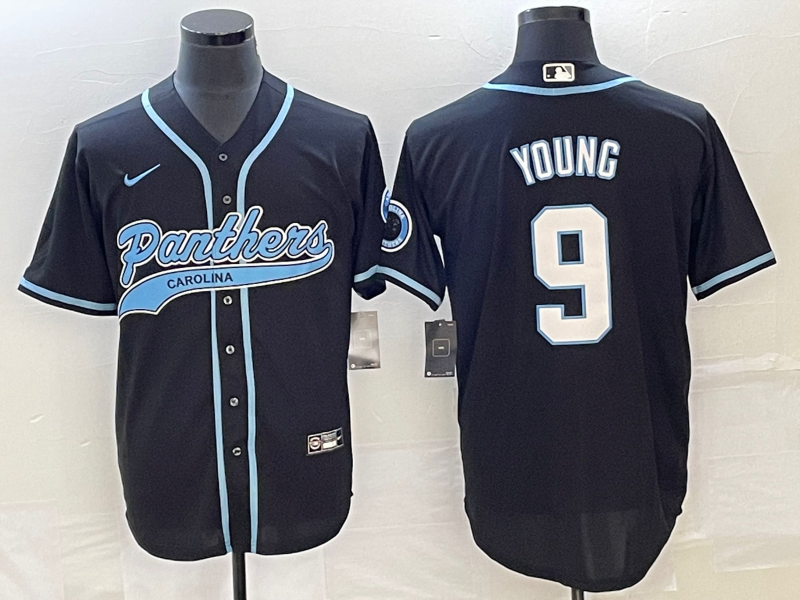 Men's Carolina Panthers Bryce Young Black Game Jersey Joint Edition