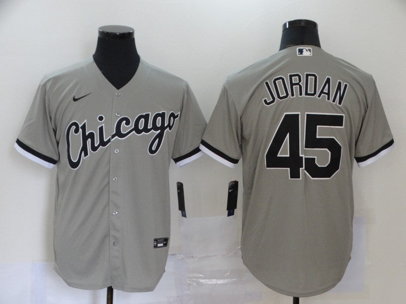 Men's Chicago White Sox Michael Jordan Gray Replica Baseball Jersey