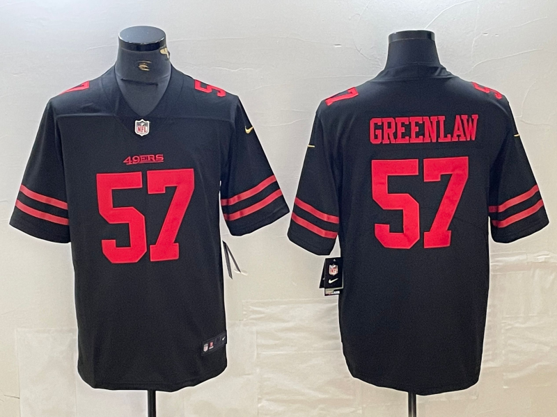 Men's San Francisco 49ers Dre Greenlaw Black Game Player Jersey
