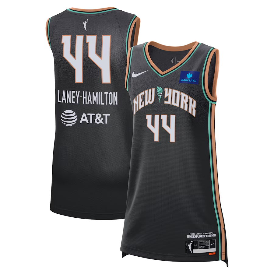 Men's New York Liberty Betnijah Laney-Hamilton Black Explorer Edition Player Jersey