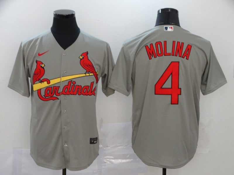 Men's St. Louis Cardinals Yadier Molina Gray Replica Baseball Jersey