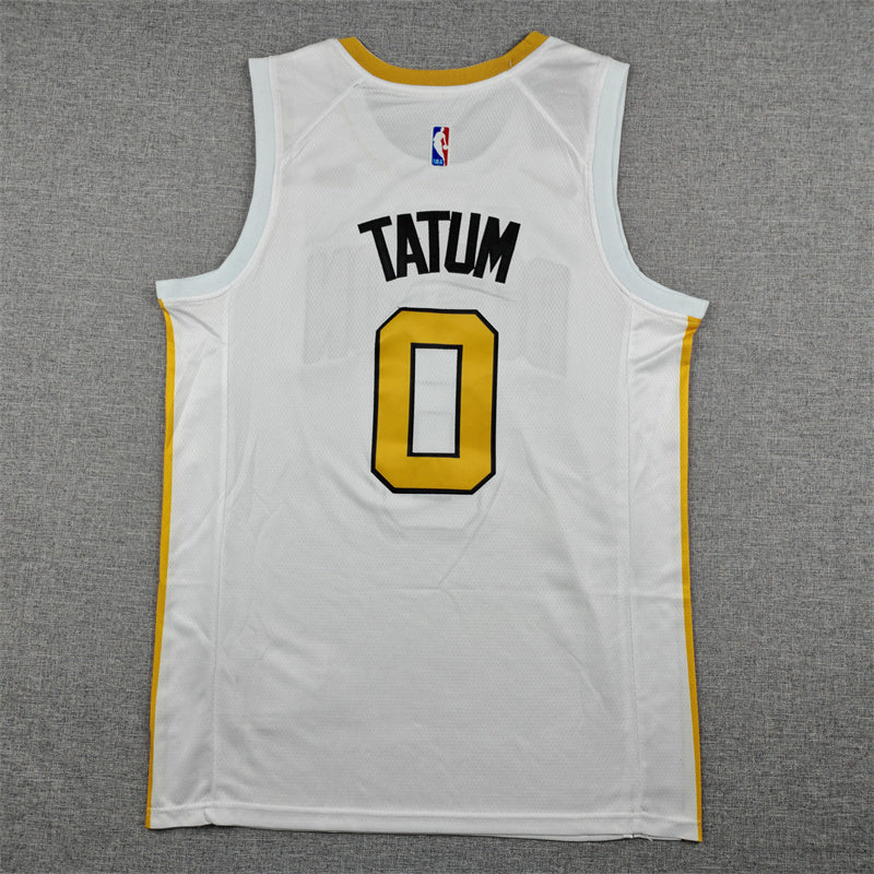 Men's Boston Celtics Jayson Tatum White 2025/26 Swingman Jersey - City Edition