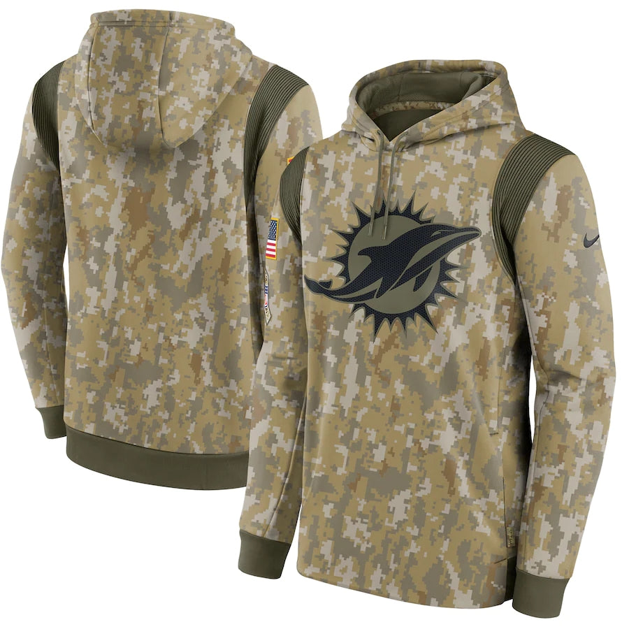 Men's Miami Dolphins 2021 Salute to Service Hoodie Camouflage