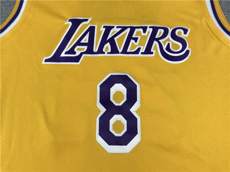 Men's Los Angeles Lakers Kobe Bryant -24 Yellow Swingman Player Jersey
