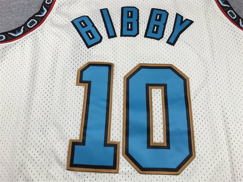 Men's Memphis Grizzlies Mike Bibby Cream Hardwood Classics Swingman Jersey