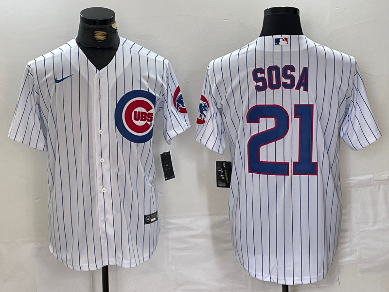 Men's Chicago Cubs Sammy Sosa White Replica Baseball Jersey