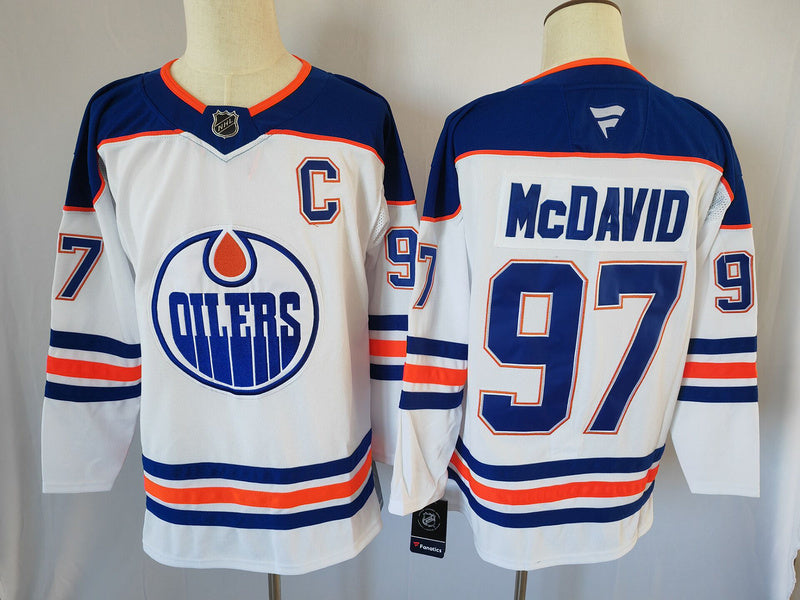 Men's Edmonton Oilers Connor McDavid Fanatics White Player Game Jersey