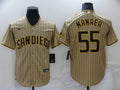 Men's San Diego Padres Sean Manaea Khaki Stitched Jersey
