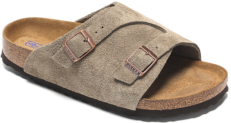 Birkenstock Zrich Soft Footbed Suede Leather 1009532 Taupe Sandals