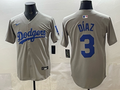 Men's Los Angeles Dodgers Edwin Diaz Gray Road Replica Jersey