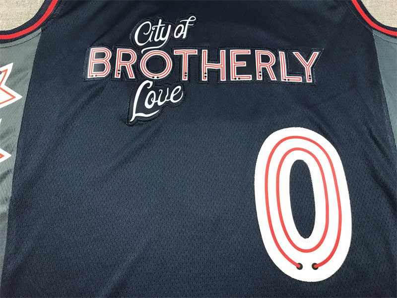 Men's Philadelphia 76ers Tyrese Maxey Navy 2023/24 Swingman Jersey - City Edition