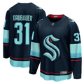 Men's Seattle Kraken Philipp Grubauer Fanatics Navy Home Breakaway Jersey