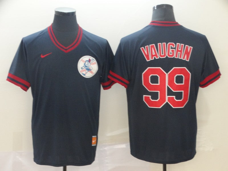 Men's Cleveland Guardians Rick Vaughn Navy Replica Team Jersey