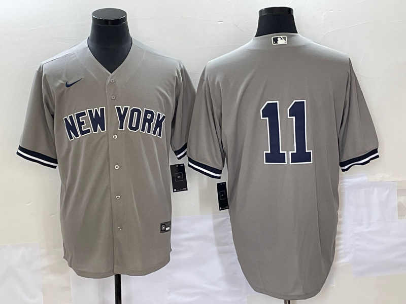 Men's New York Yankees Anthony Volpe Gray Replica Player Name Jersey