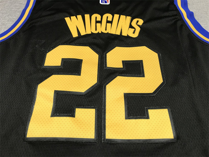Men's Golden State Warriors Andrew Wiggins City Edition Black Classic Jersey