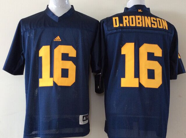 Men's Michigan Wolverines Denard Robinson Navy Alumni Player Game Jersey
