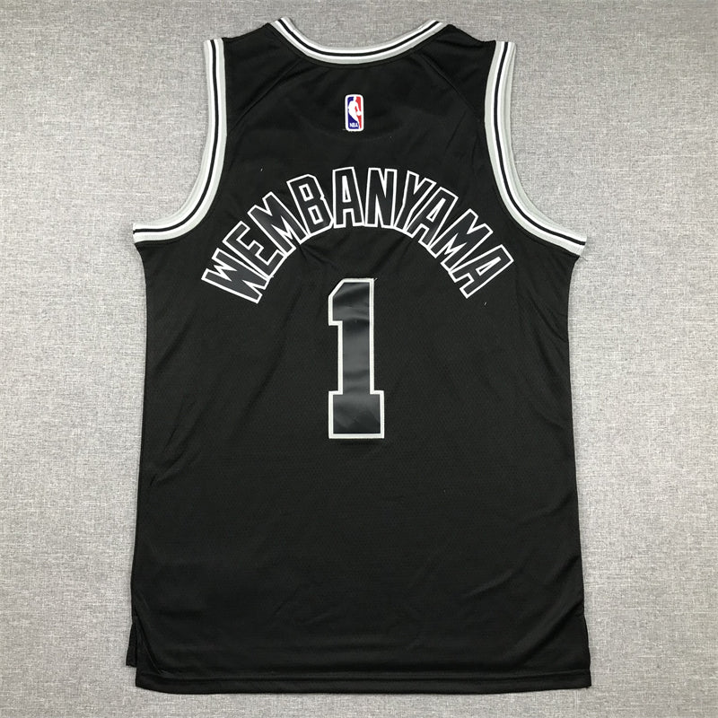 Men's San Antonio Spurs Victor Wembanyama Black 2022/23 Swingman Jersey - Classic Edition