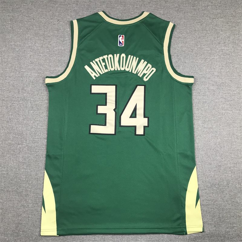Men's Milwaukee Bucks Giannis Antetokounmpo Green Swingman Jersey