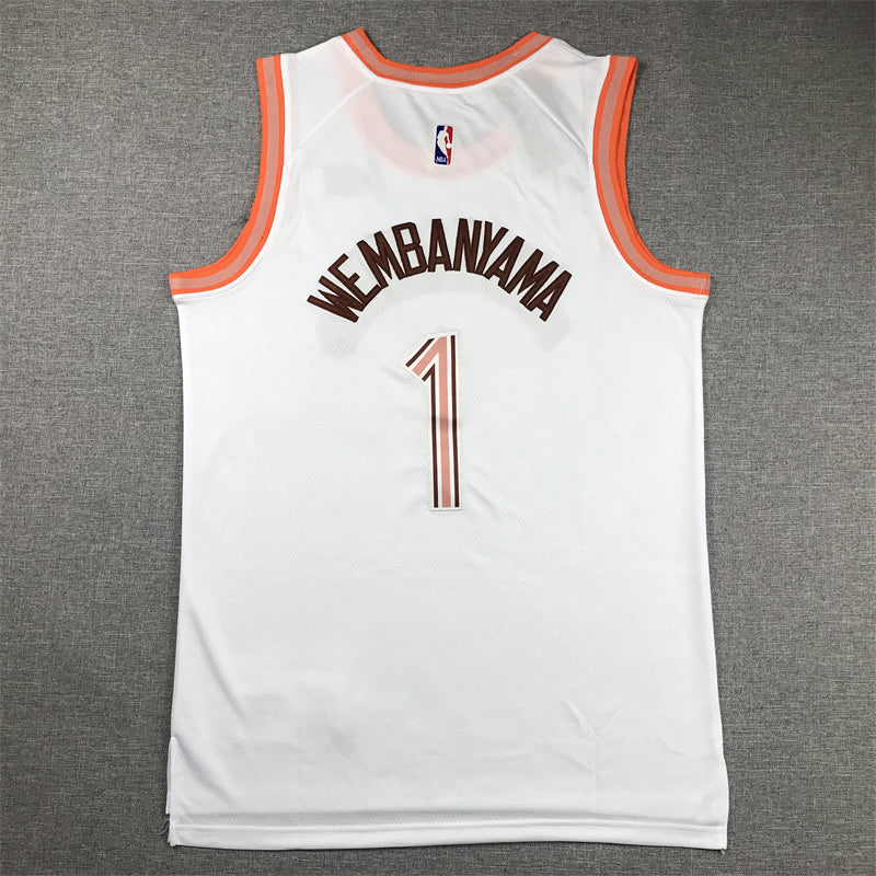 Men's San Antonio Spurs Victor Wembanyama White 2023/24 Swingman Jersey - City Edition